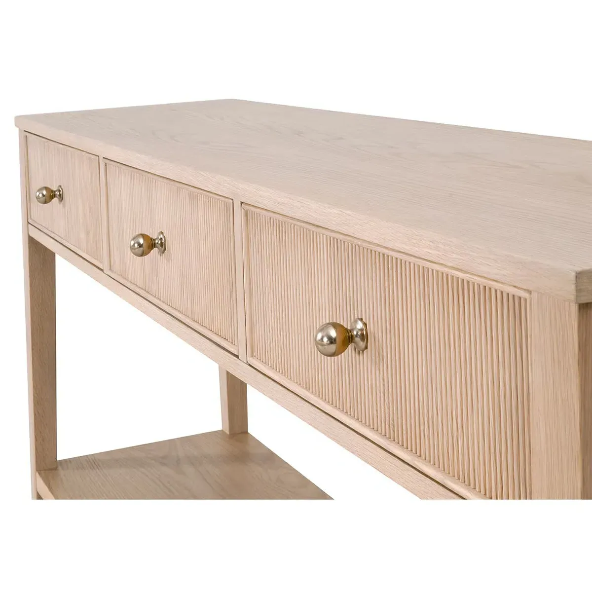 Mira Rectangular Console Table - Brown, Oak