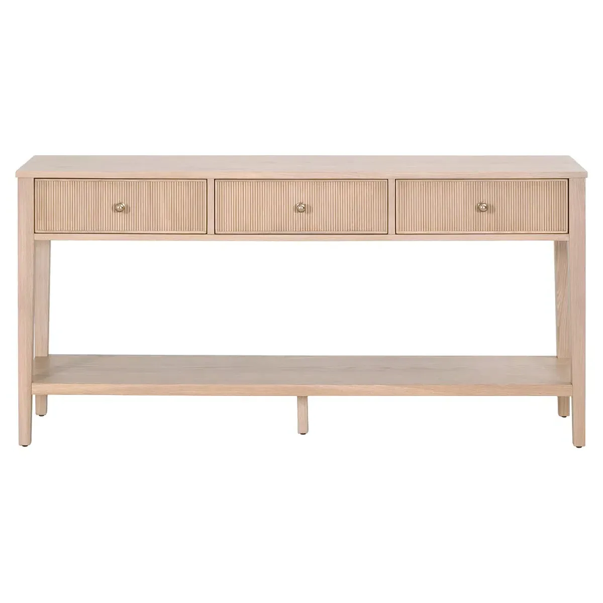 Mira Rectangular Console Table - Brown, Oak