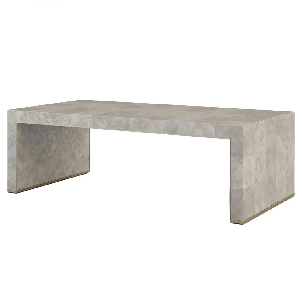 Miren Rectangular Cocktail Table - Grey, Burl Wood