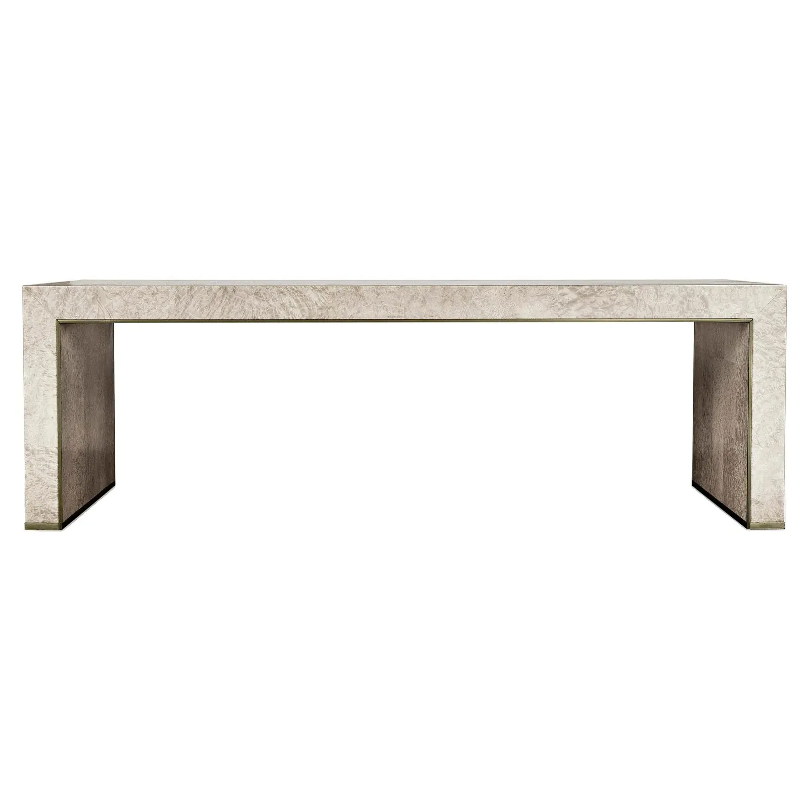 Miren Rectangular Cocktail Table - Grey, Burl Wood