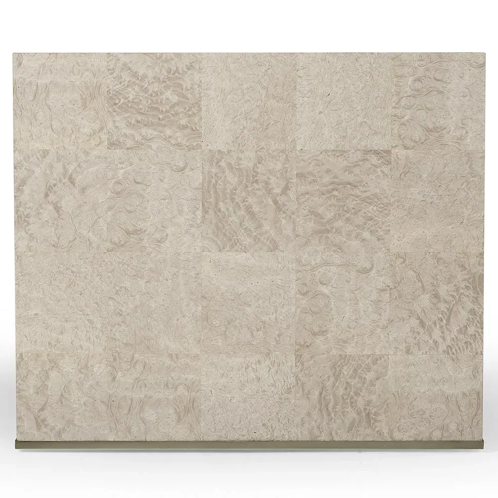 Miren Rectangular End Table - Grey, Burl Wood