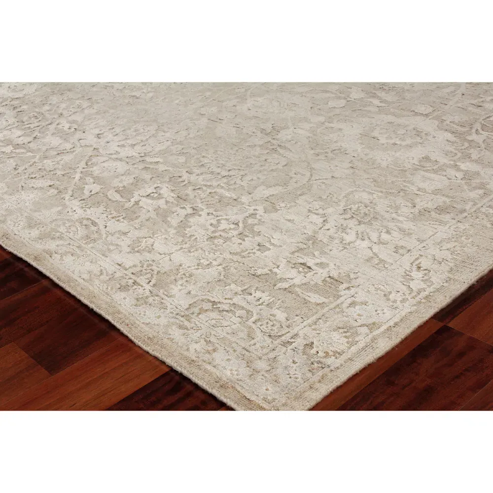 Miriam 14'x18' Hand Knotted Rug - Grey, Wool