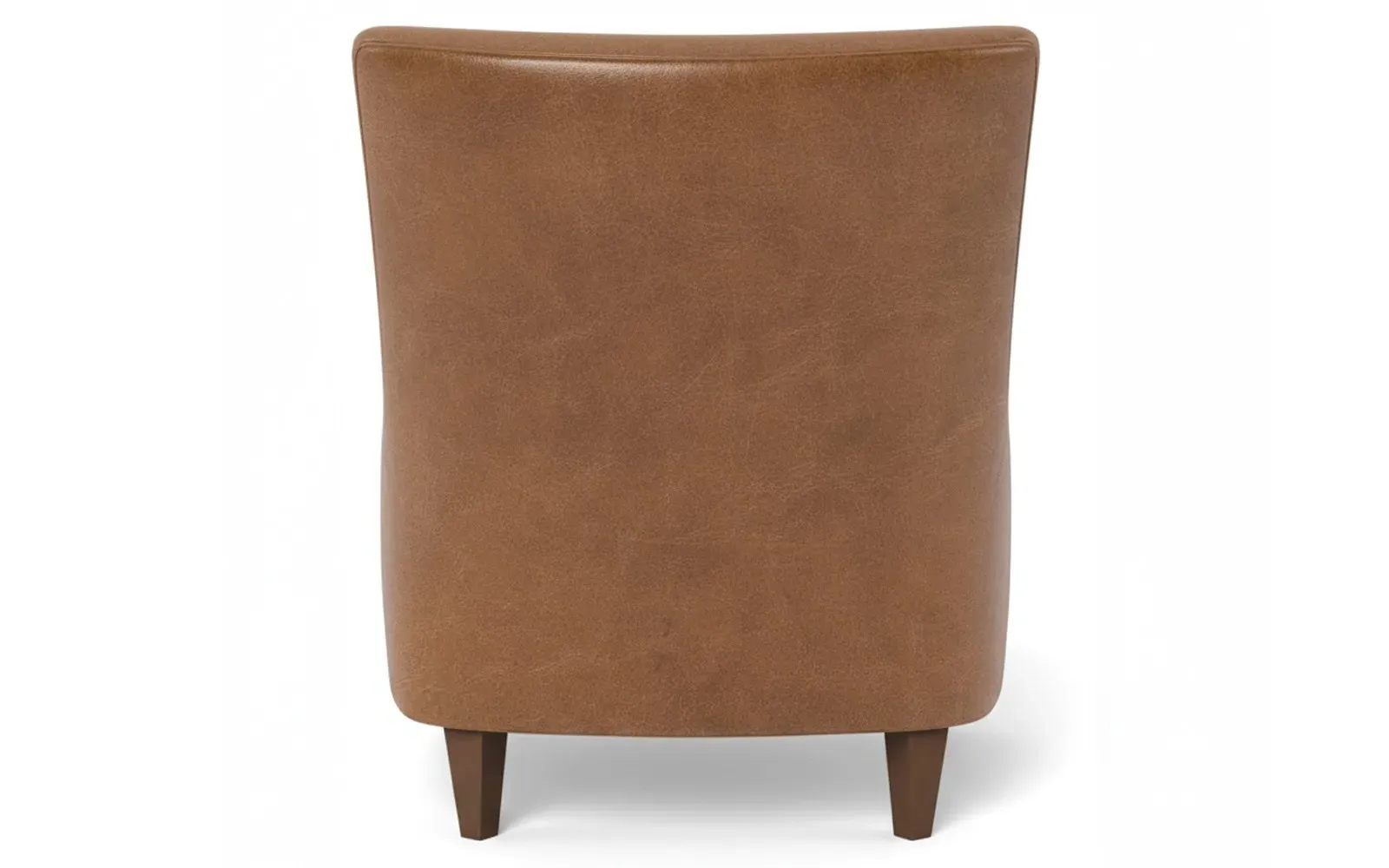 Miriam Slipper Chair - Caramel, Textured Leather