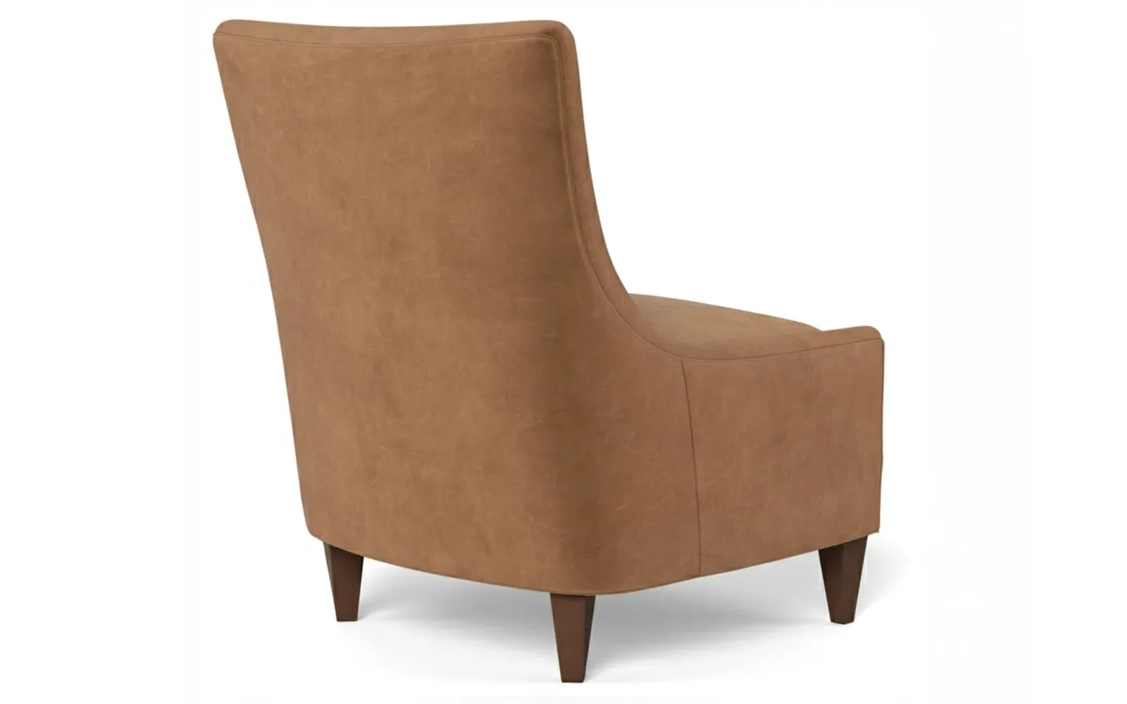 Miriam Slipper Chair - Caramel, Textured Leather