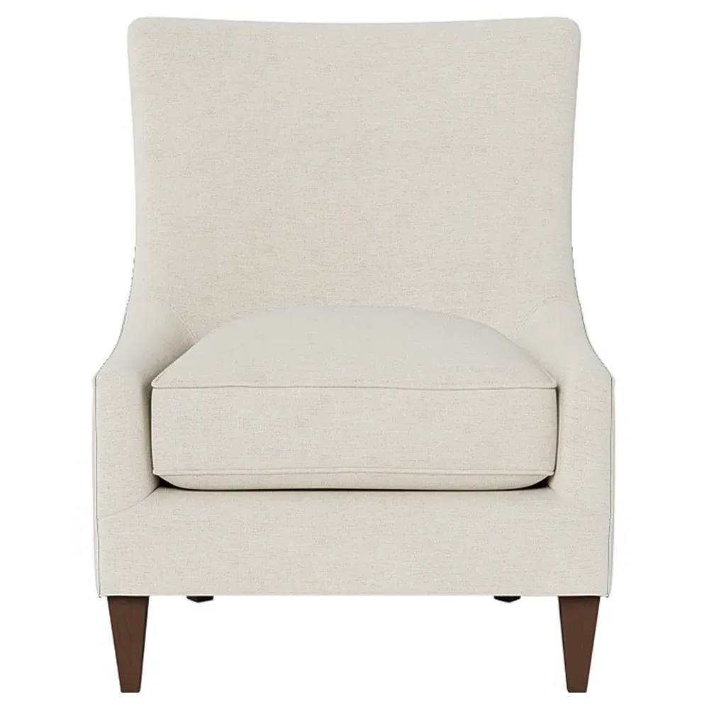 Miriam Slipper Chair - Heathered Ivory, Chenille