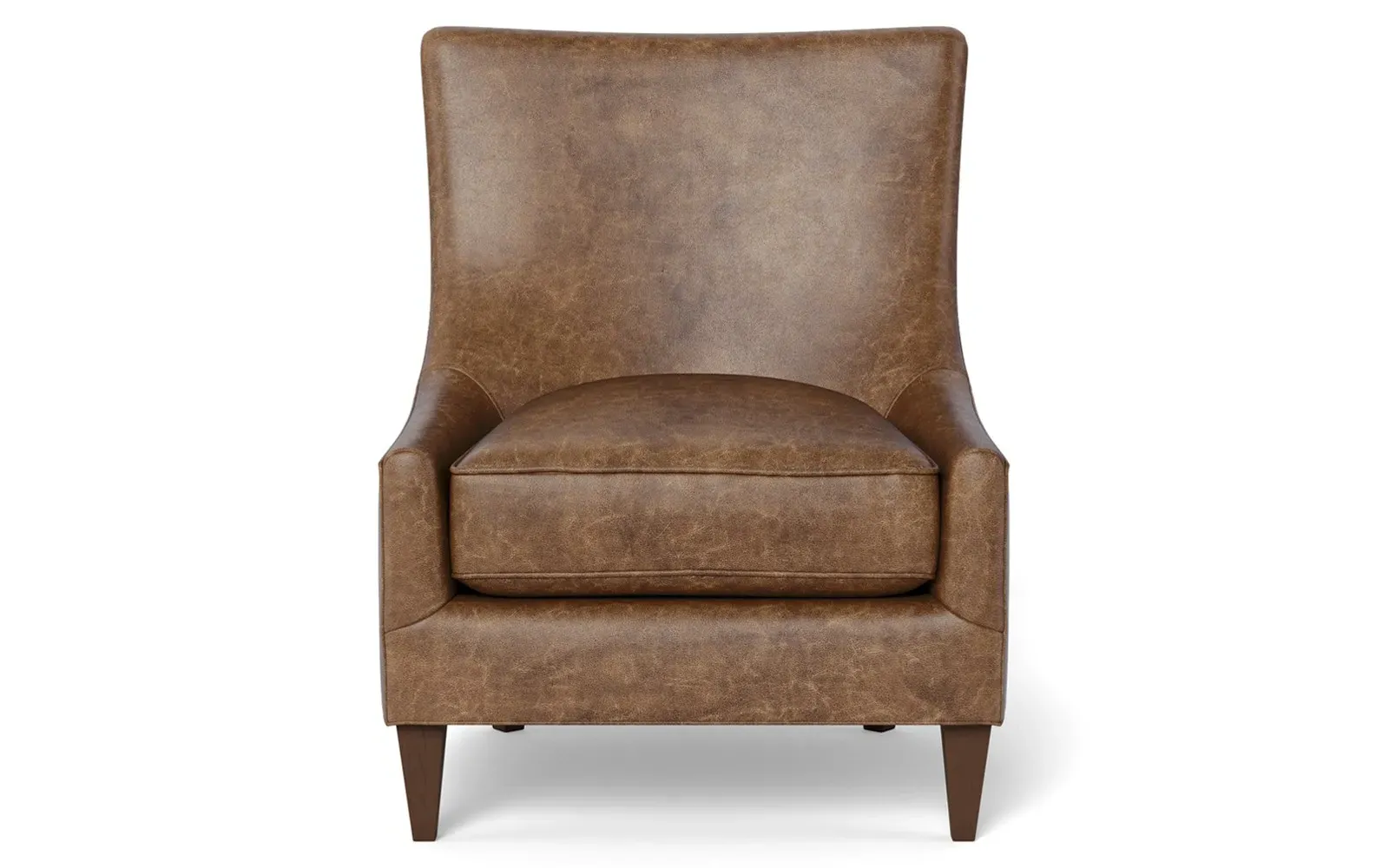 Miriam Slipper Chair - Milk Chocolate, Leather