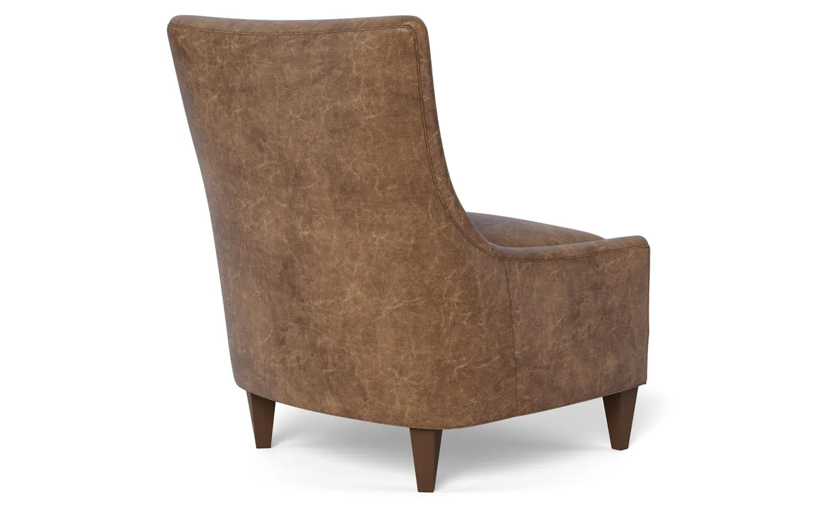 Miriam Slipper Chair - Milk Chocolate, Leather