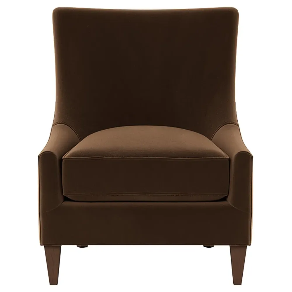 Miriam Slipper Chair - Molasses, Performance Velvet