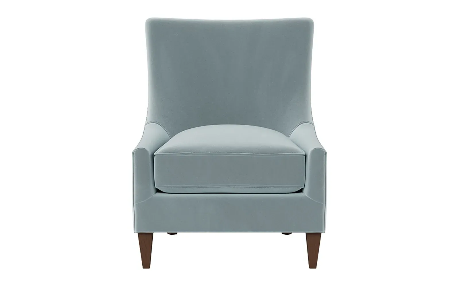 Miriam Slipper Chair - Saltwater Blue, Performance Velvet