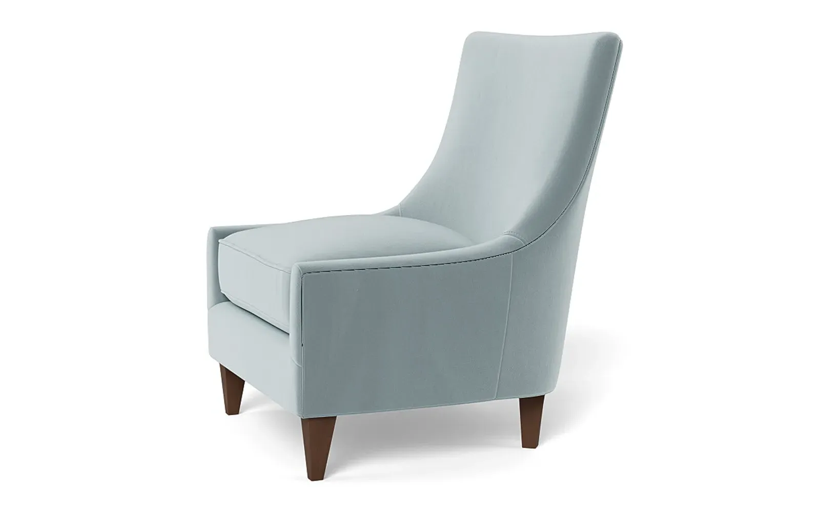 Miriam Slipper Chair - Saltwater Blue, Performance Velvet
