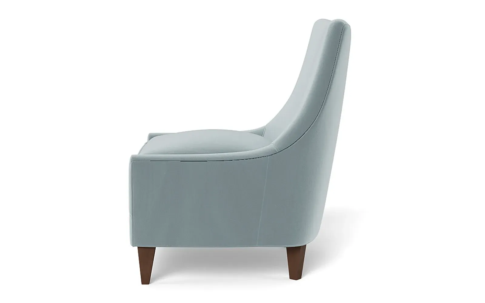 Miriam Slipper Chair - Saltwater Blue, Performance Velvet