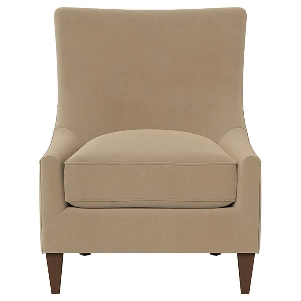 Miriam Slipper Chair - Sand Dune, Performance Velvet