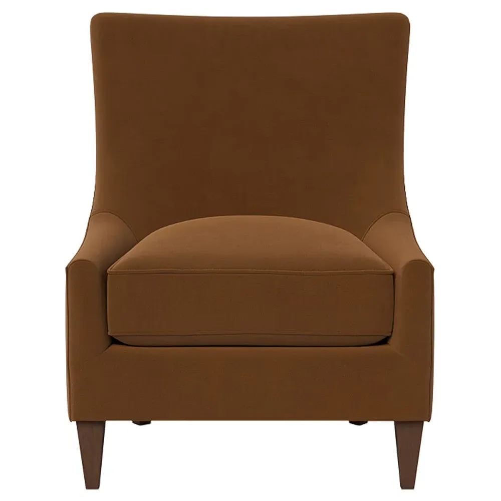 Miriam Slipper Chair - Spice, Performance Velvet
