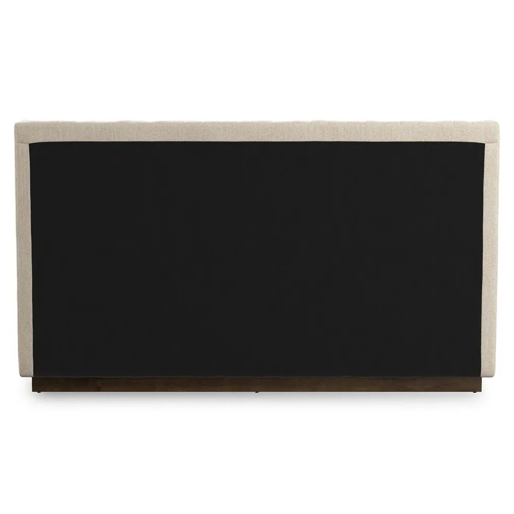 Mirica King Size Tufted Wingback Bed - Cream, Parawood