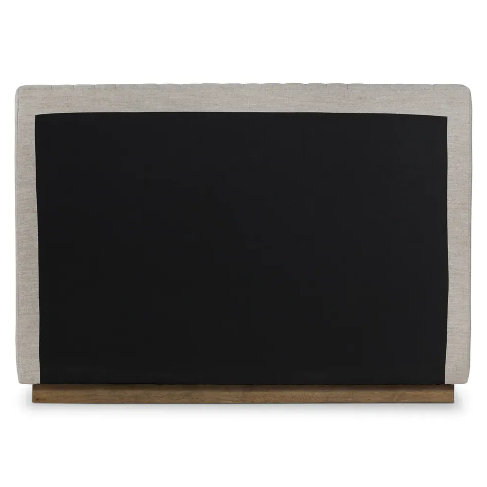 Mirica King Size Tufted Wingback Bed - Grey, Parawood