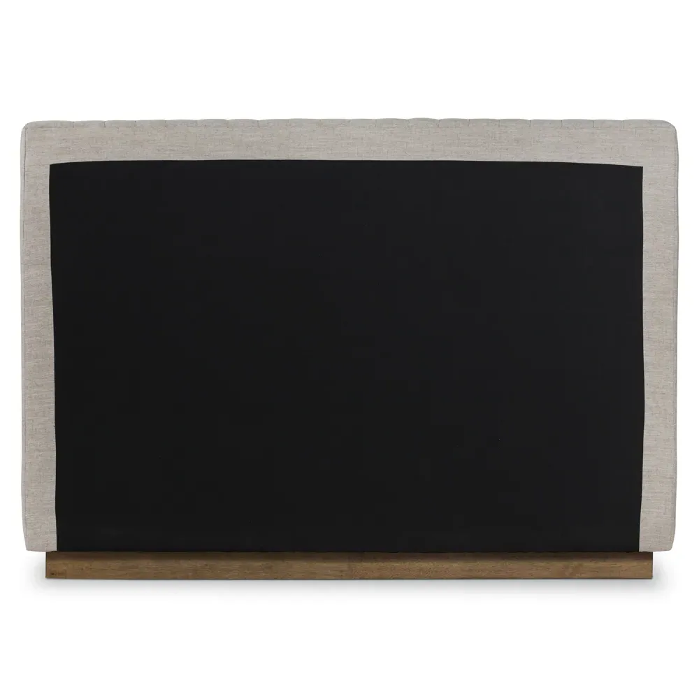 Mirica Queen Size Tufted Wingback Bed - Grey, Parawood