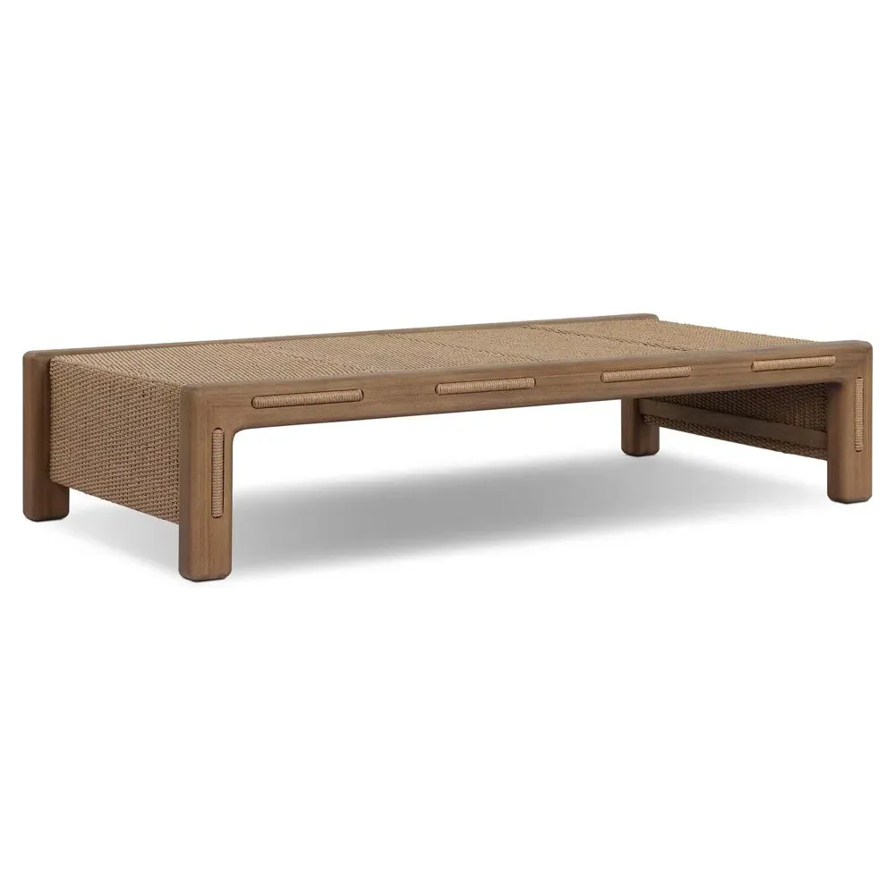 Miro Rectangular Outdoor Coffee Table - Brown, Teak