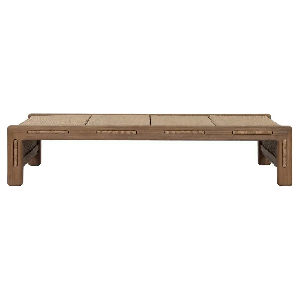 Miro Rectangular Outdoor Coffee Table - Brown, Teak