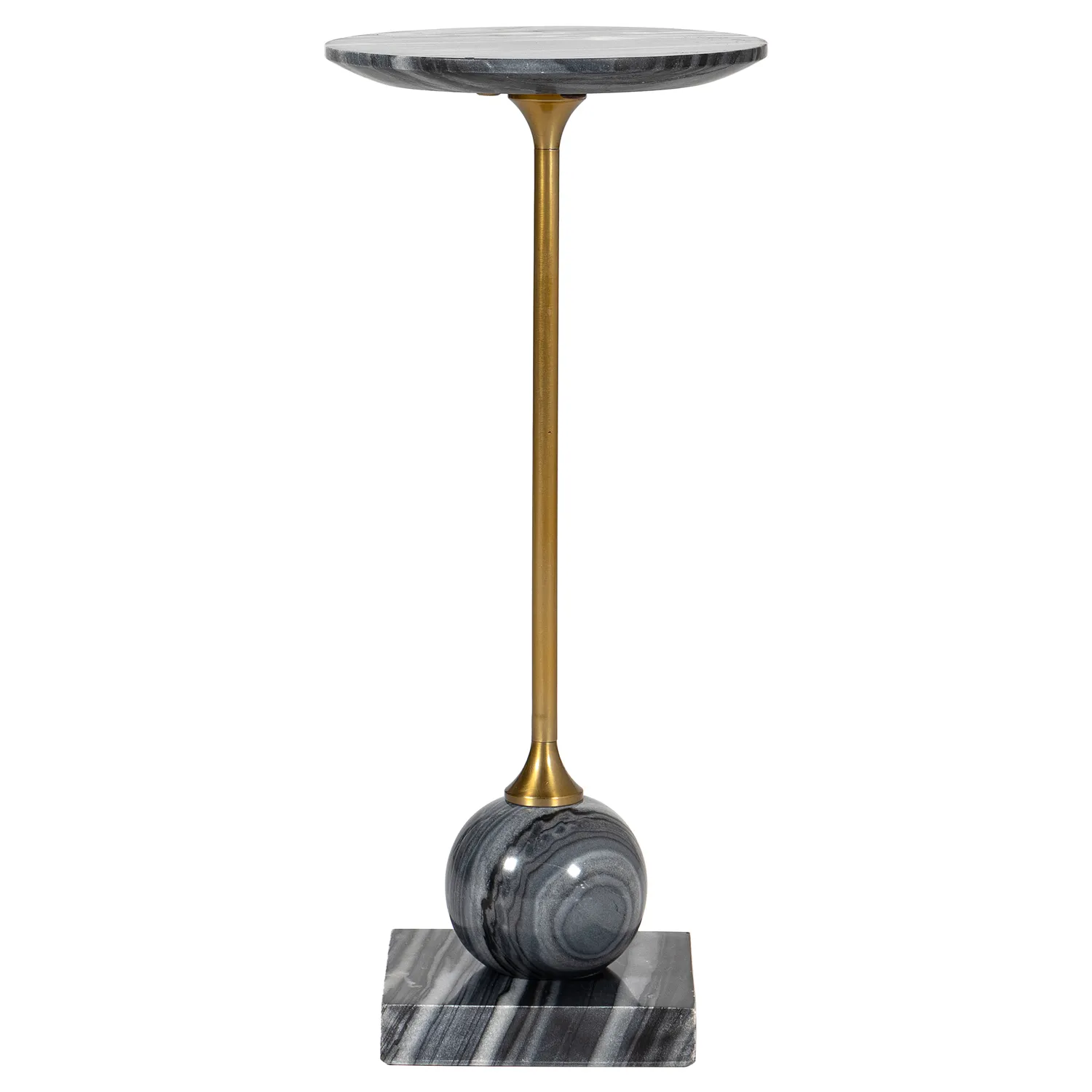 Misha Drink Table - Black, Marble image