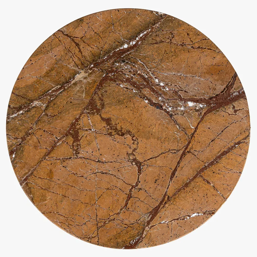 Misha Drink Table - Brown, Marble