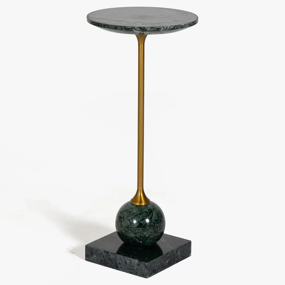 Misha Drink Table - Green, Marble