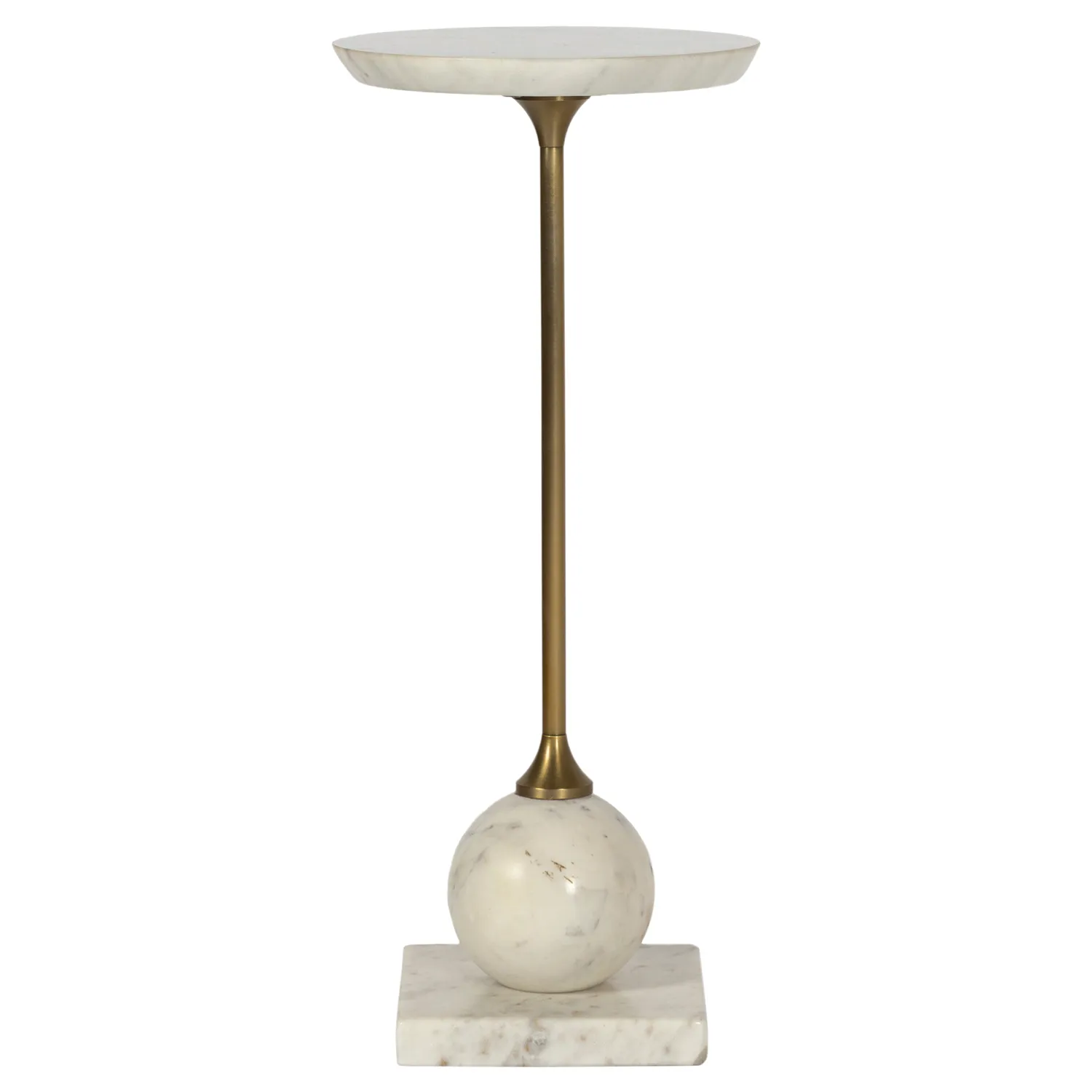 Misha Drink Table - White, Marble