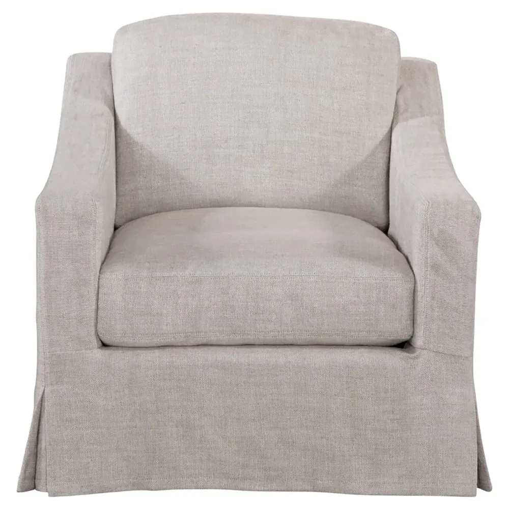 Mitch Swivel Chair - Beige, Performance Fabric image