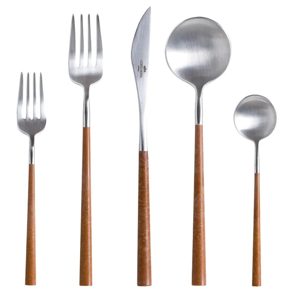 Mito 5 Piece Flatware Place Setting - Silver, Stainless Steel image