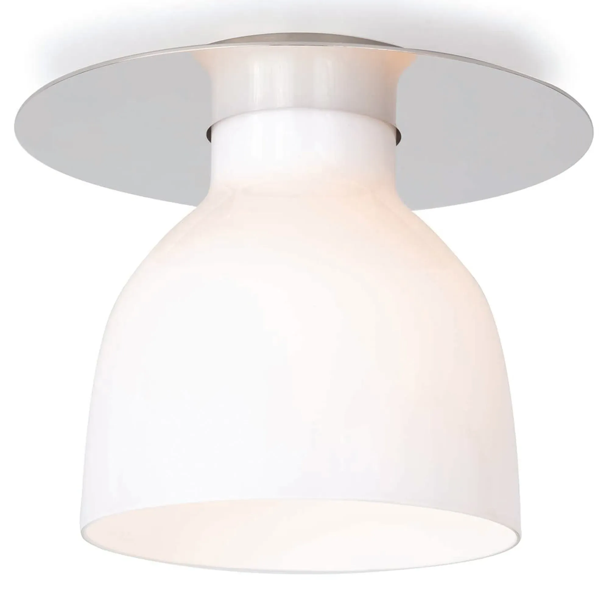 Mixer Industrial Flush Mount Light - White, Steel