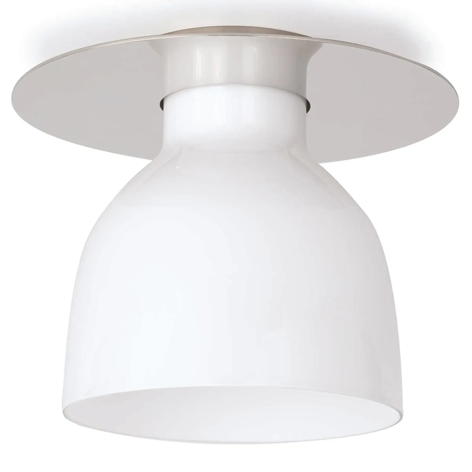 Mixer Industrial Flush Mount Light - White, Steel image