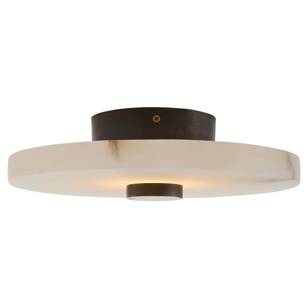 Moers Semi Flush Mount Light - White, Iron