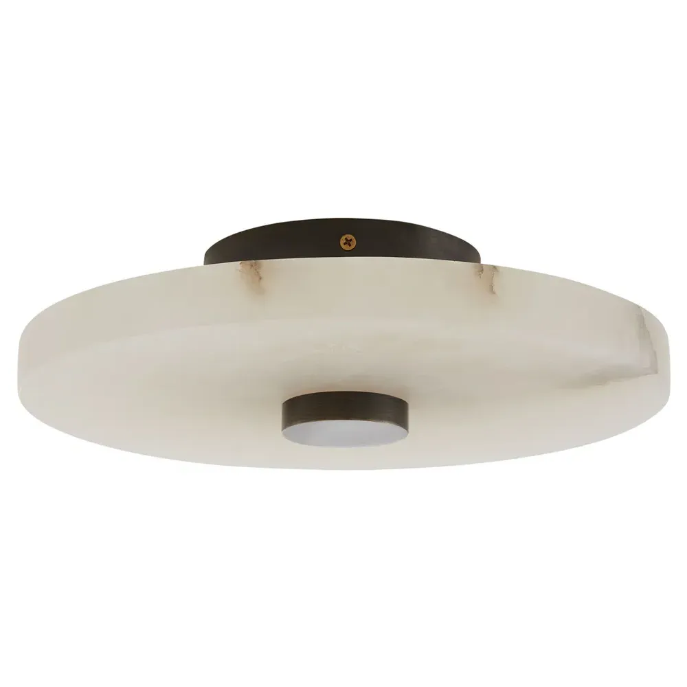 Moers Semi Flush Mount Light - White, Iron