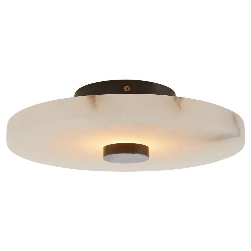 Moers Semi Flush Mount Light - White, Iron