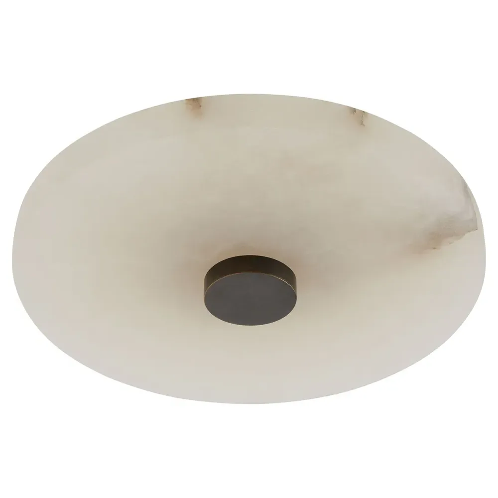Moers Semi Flush Mount Light - White, Iron