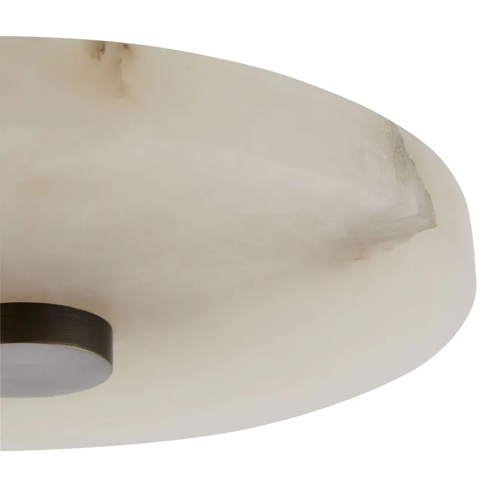 Moers Semi Flush Mount Light - White, Iron