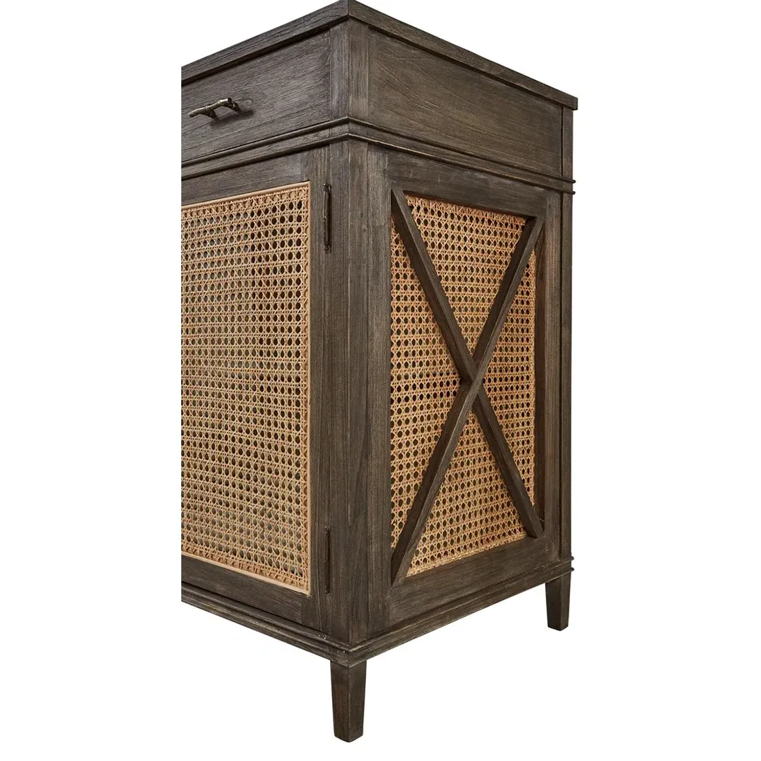 Mohini Elm Wood Woven Cane Buffet - Brown
