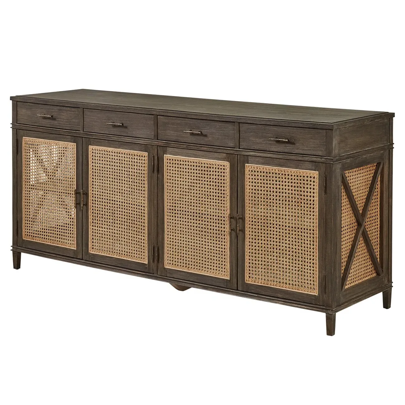 Mohini Elm Wood Woven Cane Buffet - Brown image
