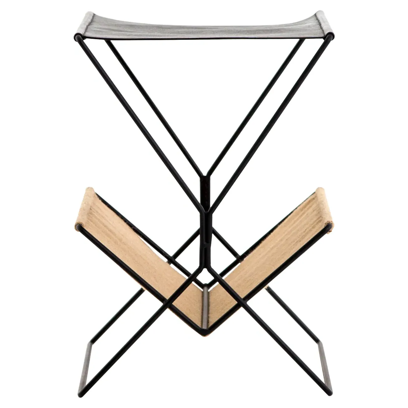 Molly Slim Frame Magazine Rack - Black, Iron