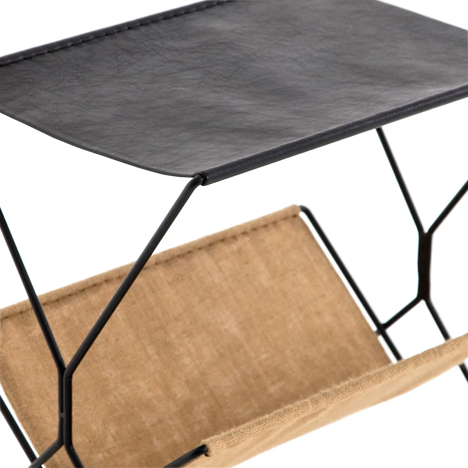 Molly Slim Frame Magazine Rack - Black, Iron