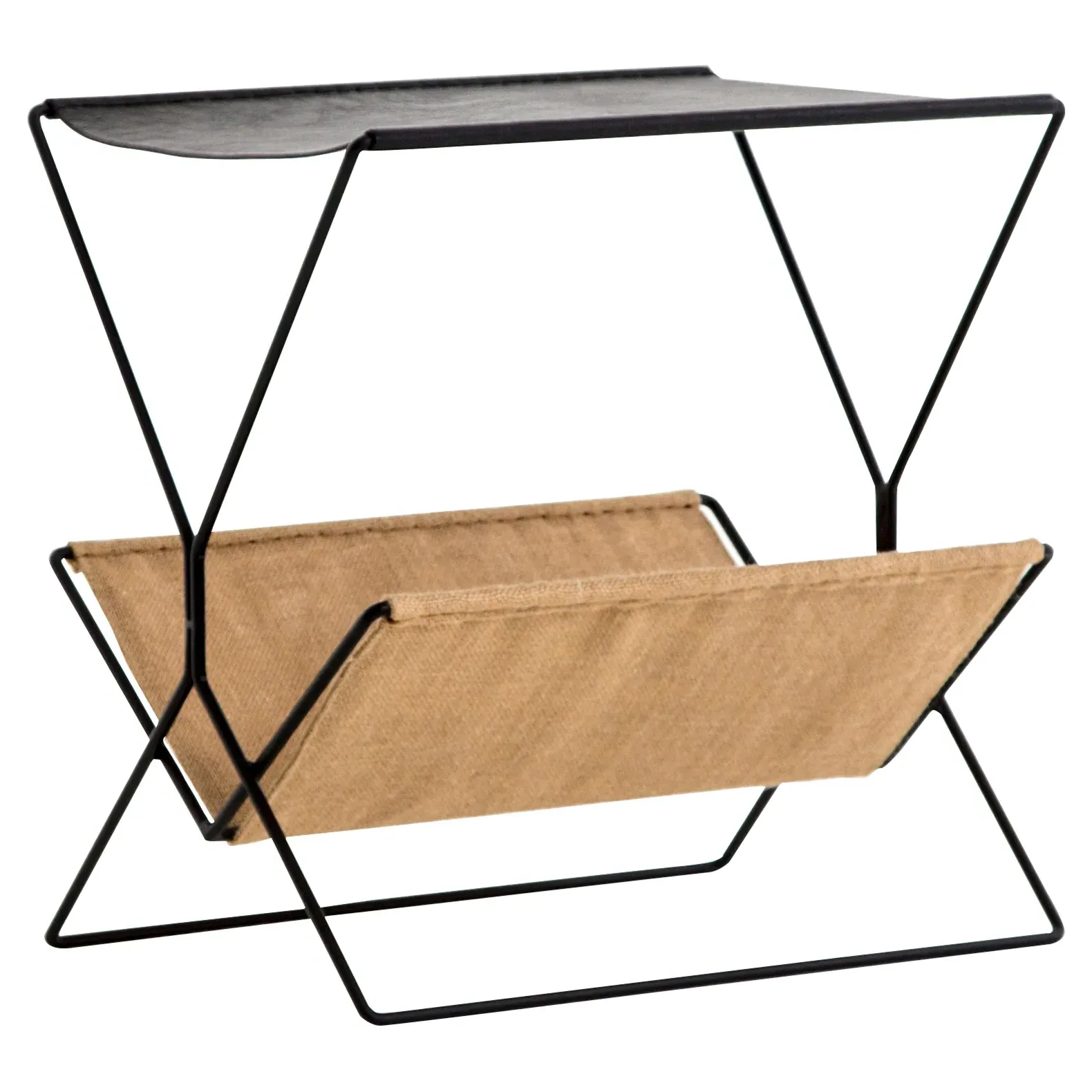 Molly Slim Frame Magazine Rack - Black, Iron image