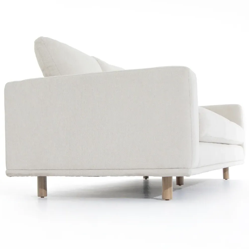 Mon 3-Seater Sofa - White, Rosa Morada Wood