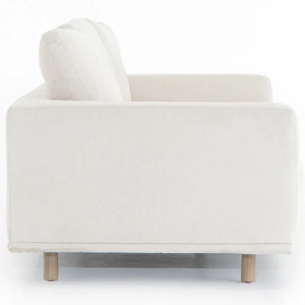 Mon 3-Seater Sofa - White, Rosa Morada Wood