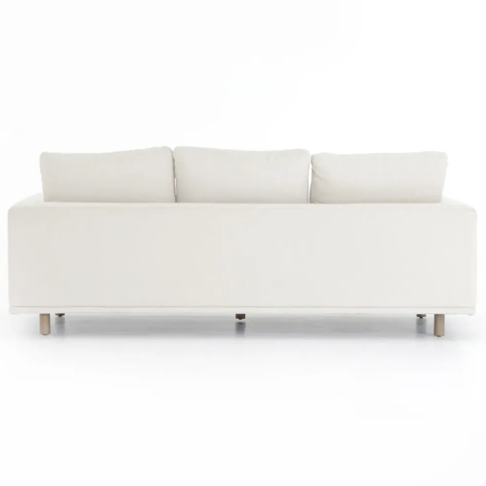 Mon 3-Seater Sofa - White, Rosa Morada Wood
