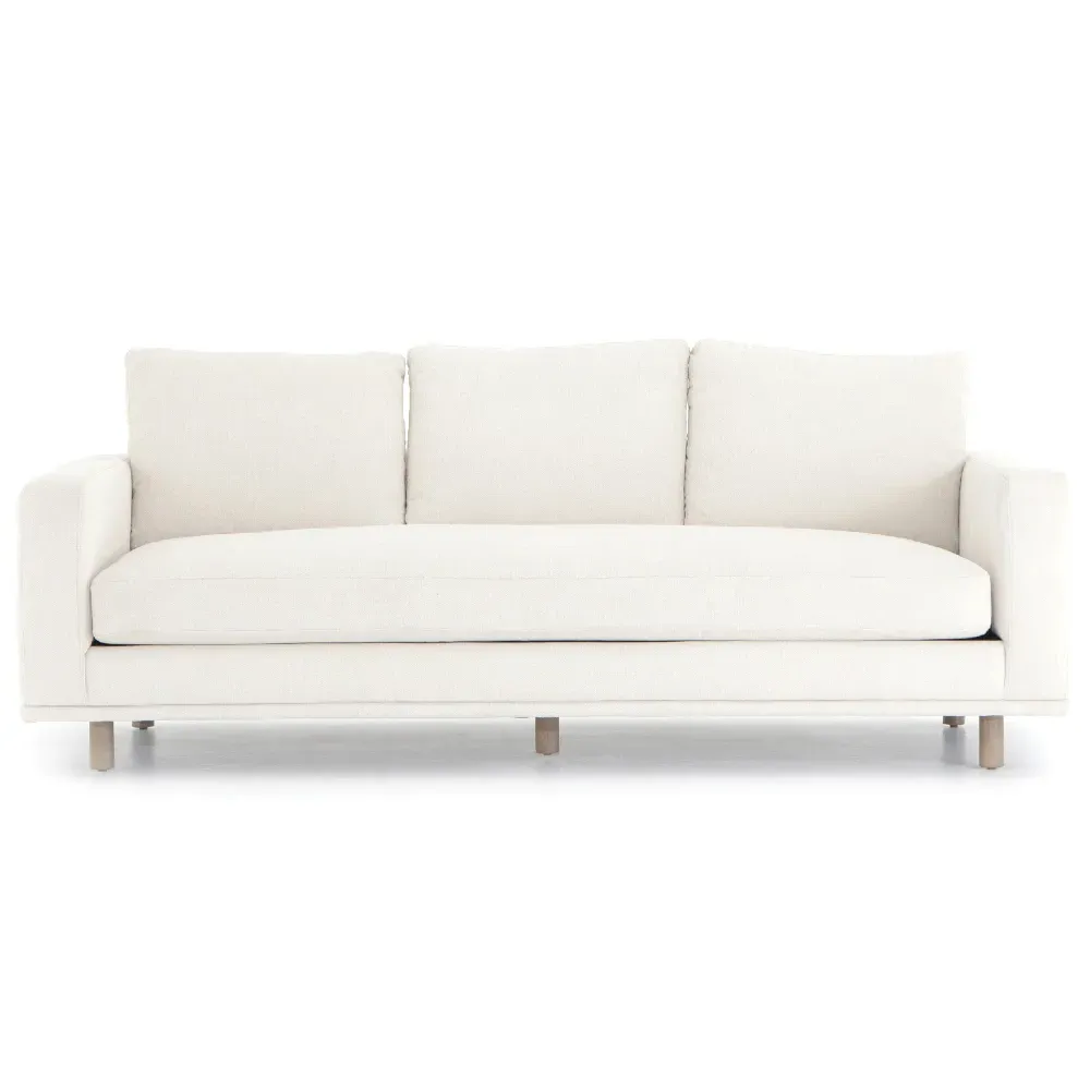Mon 3-Seater Sofa - White, Rosa Morada Wood image