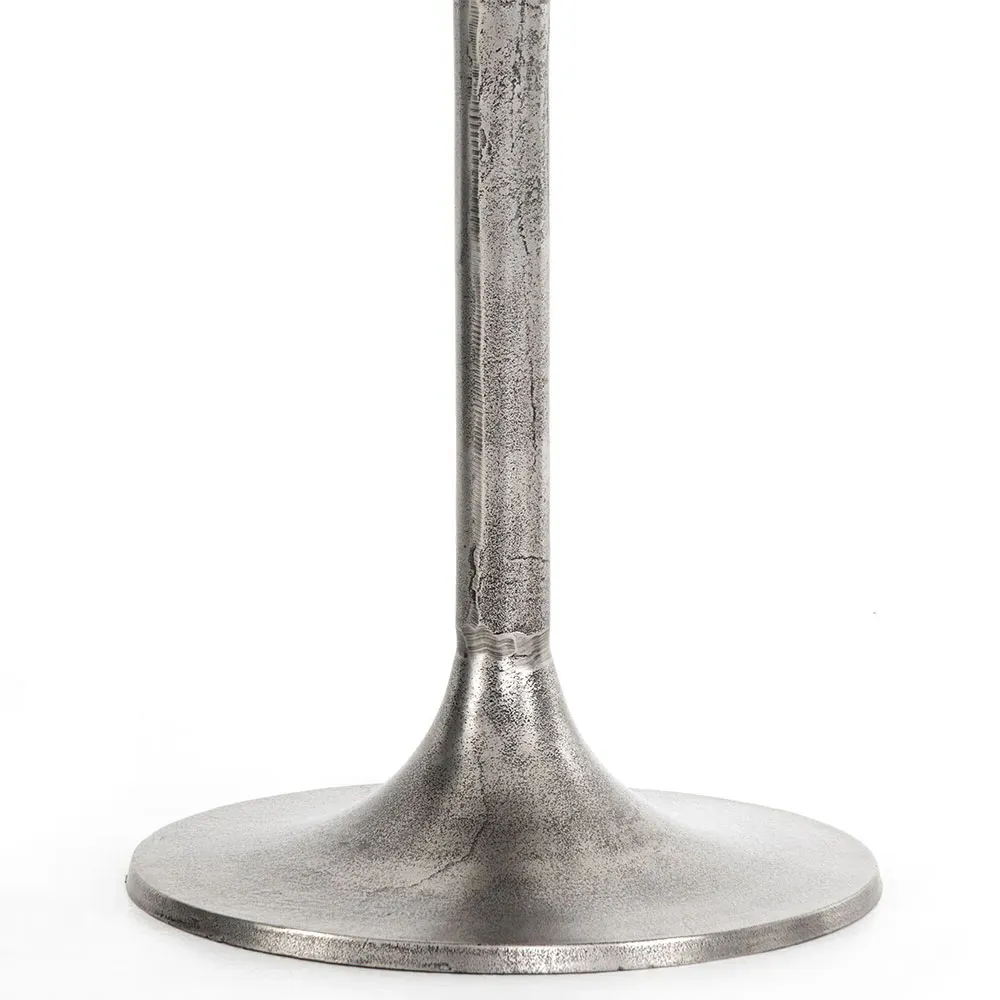 Mona Bar Table - Silver, Aluminum