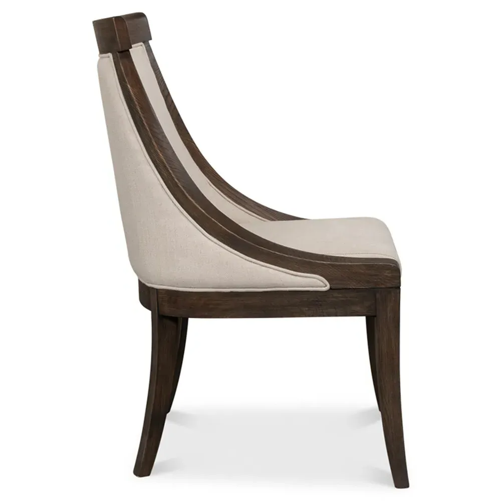 Mona Dining Chair - Beige, Linen