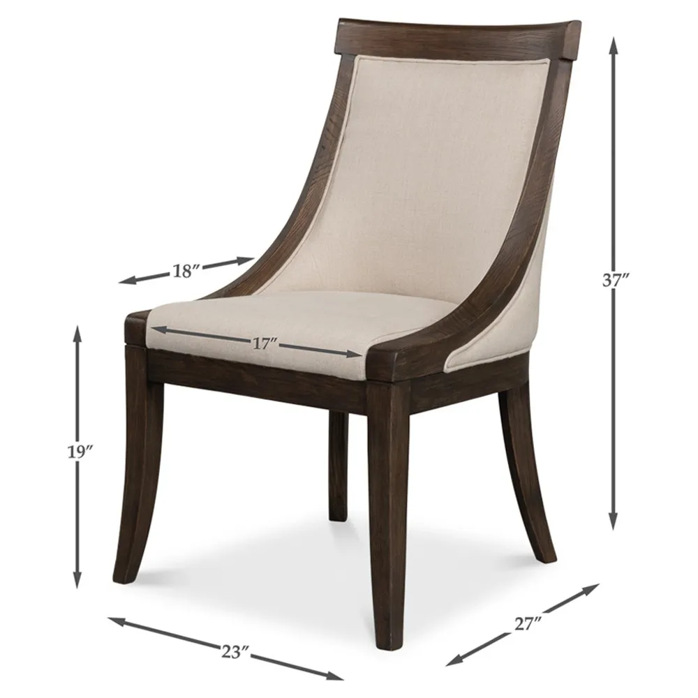 Mona Dining Chair - Beige, Linen