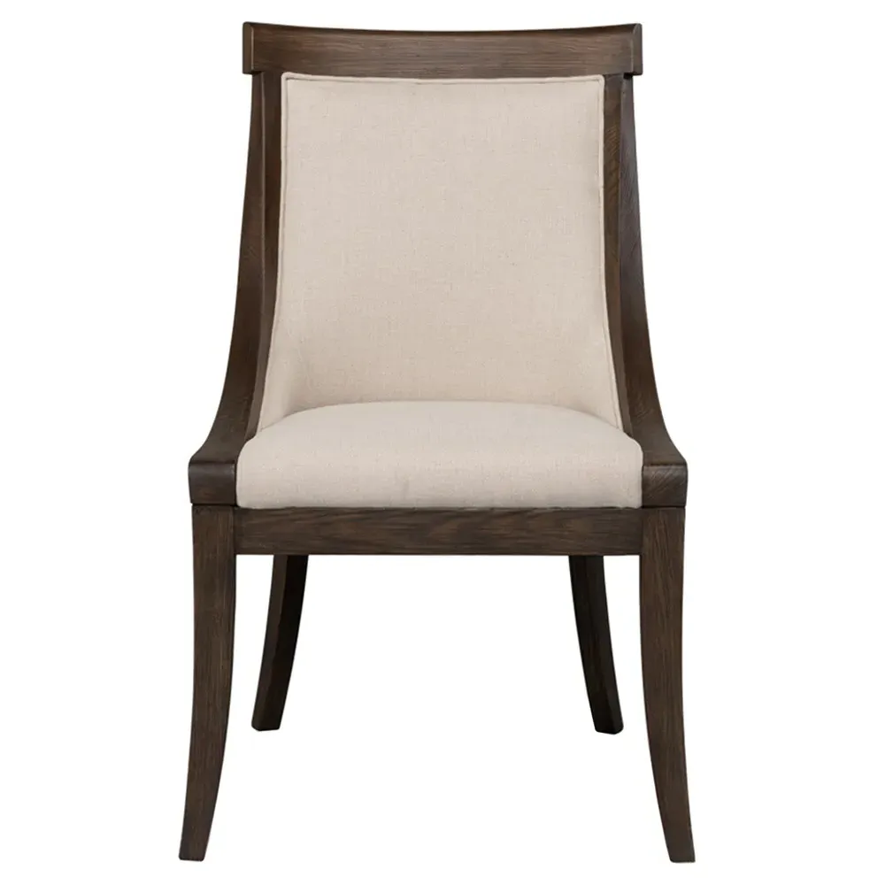 Mona Dining Chair - Beige, Linen