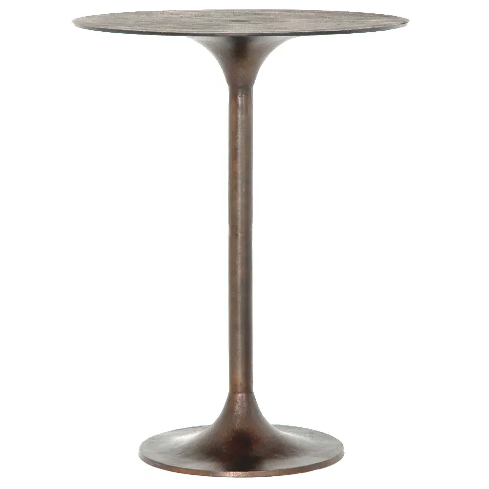 Mona Industrial Loft Bar Table - Black, Aluminum