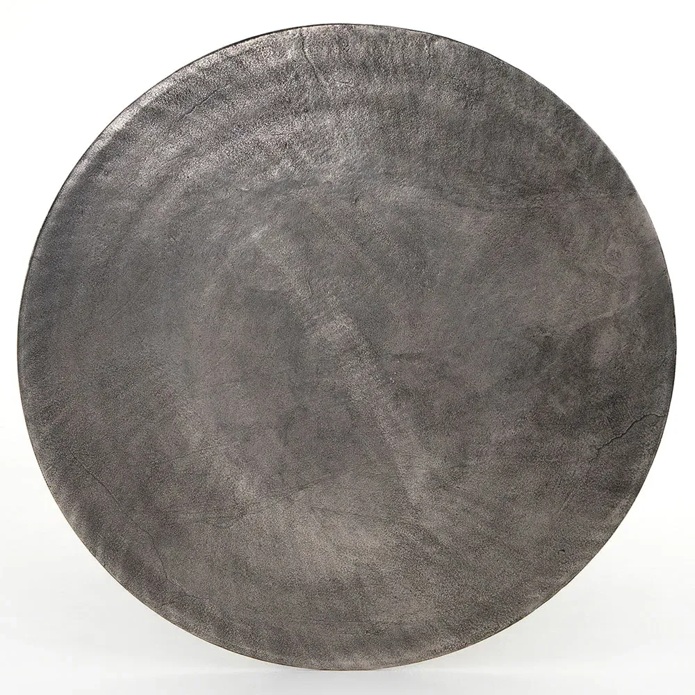 Mona Round Bistro Table - Silver, Aluminum